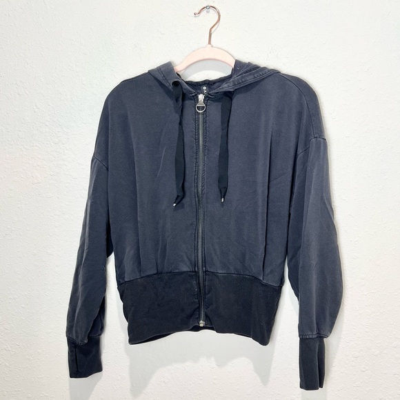 Athleta Women’s Balance Jacket Sweatshirt Full Zip Black Hoodie Extra Small XS - Picture 6 of 11